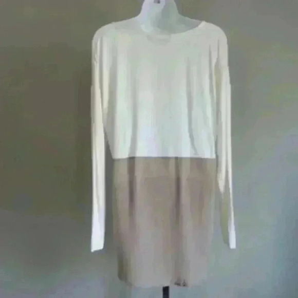 French Connection small white and tan top - Picture 3 of 6